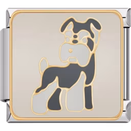 Schnauzer Dog Charm Silver