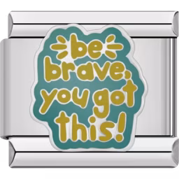 Be Brave Charm Silver
