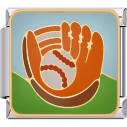 Baseball Glove Charm Silver