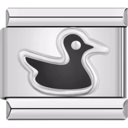Black Duck Charm Silver