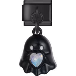 Black Ghost Dangle Charm Black