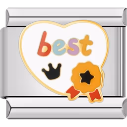 Best Heart Charm Silver