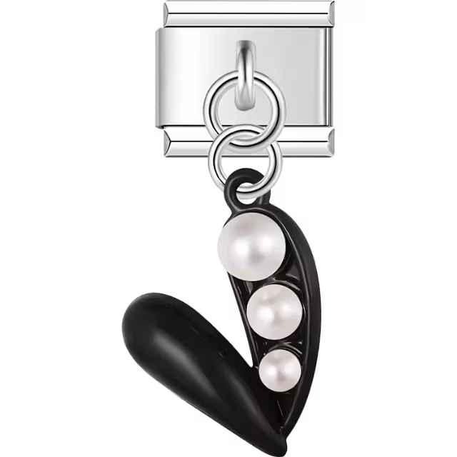 Black Pearl Figure Dangle Charm