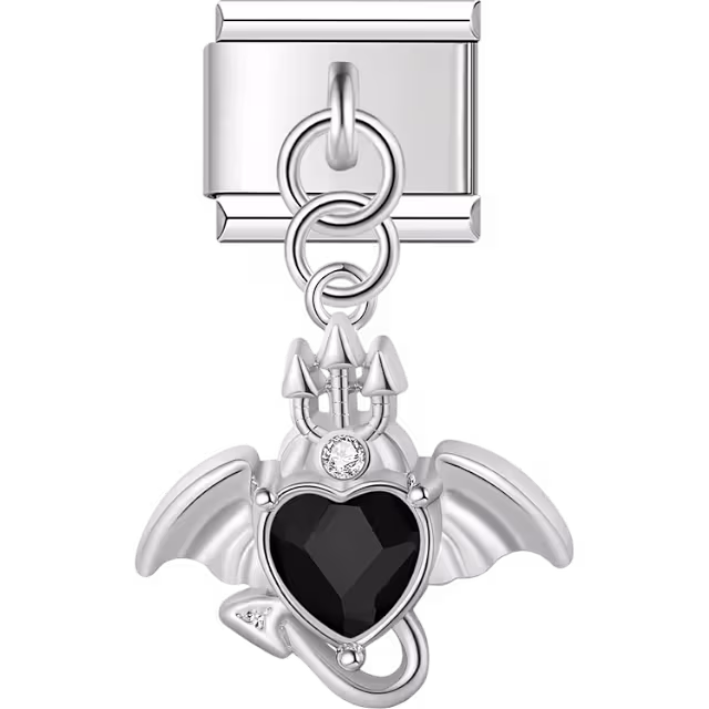Black Dragon Trident Dangle Charm