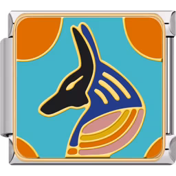 Anubis Head Egyptian Mythology Charm Silver