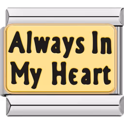 Always In My Heart Charm Silver