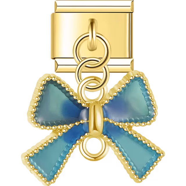 Blue Bow Charm