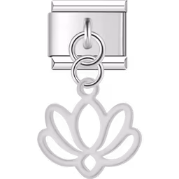 Lotus Flower Charm Silver