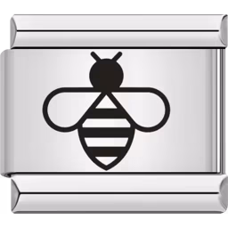 Bee Outline Charm Silver