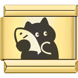 Black Cat Charm Gold