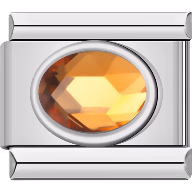 Amber Crystal Birthstone Charm