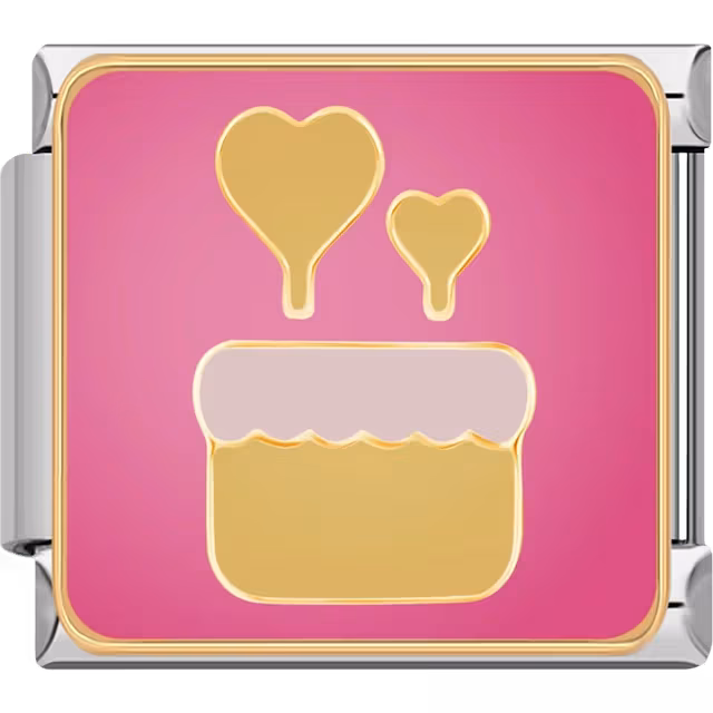 Birthday Cake Hearts Charm