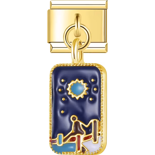 Blue Celestial Figure Dangle Charm