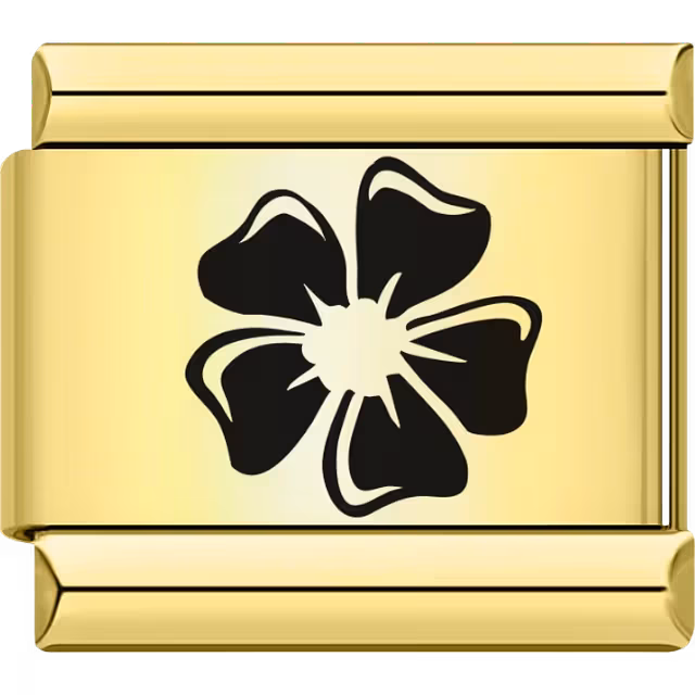 Black Five-Petal Flower Charm