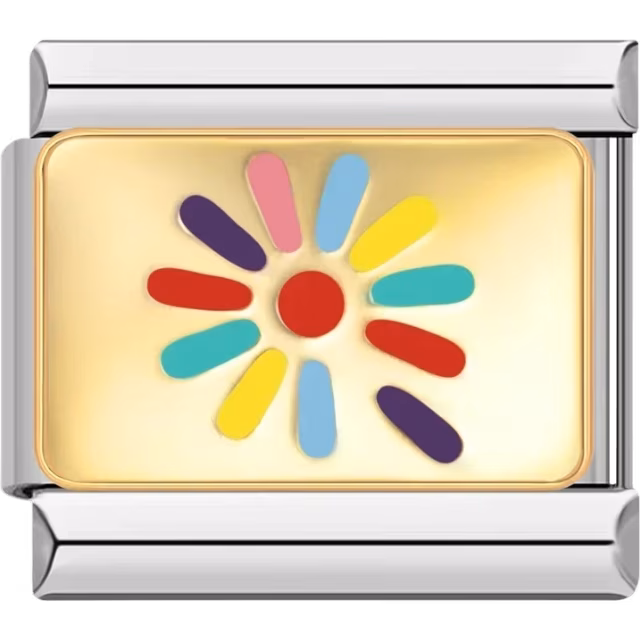 Rainbow Flower Charm