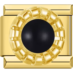 Black Pearl Charm Gold