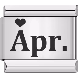 April Month Charm Silver