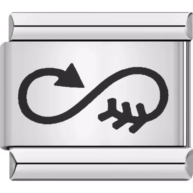Black Infinity Arrow Charm