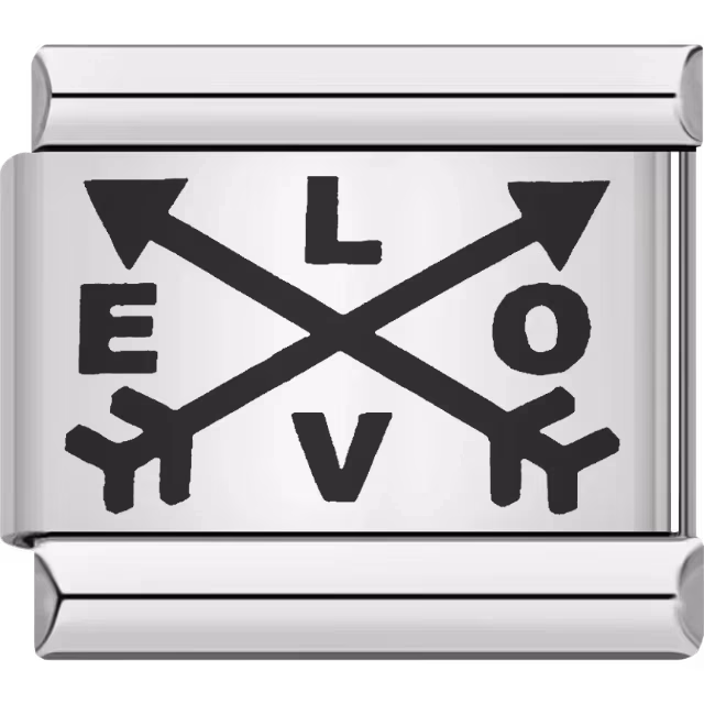 Black Love Arrows Charm
