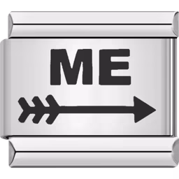 Black ME with Arrow Charm Silver