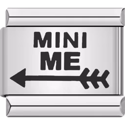 Black Mini Me with Arrow Charm Silver