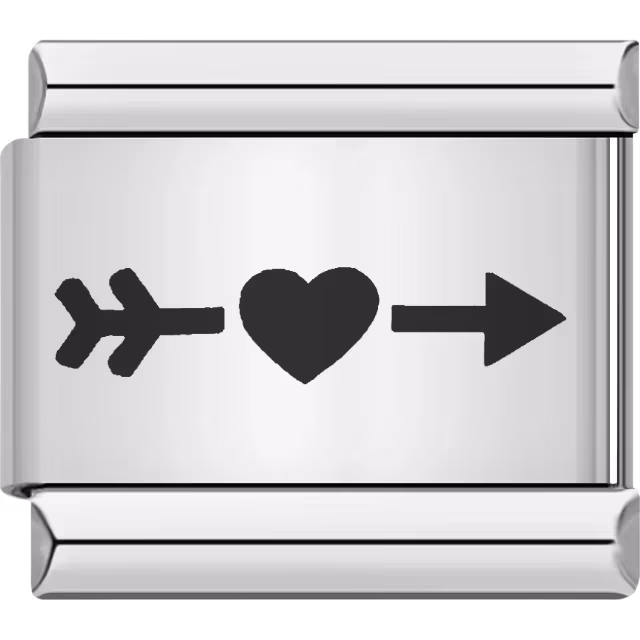 Black Heart and Arrow Charm