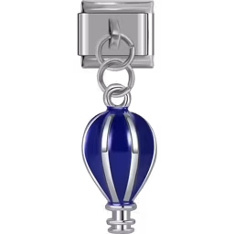 Blue Balloon Charm Silver