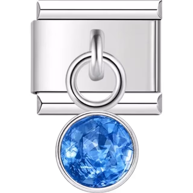 Blue Crystal Dangle Charm