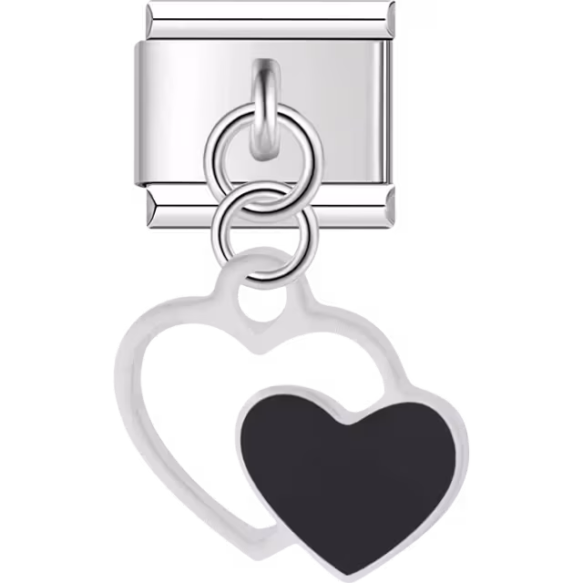 Black Heart Dangle Charm