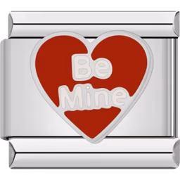 “Be Mine” Heart Charm Silver