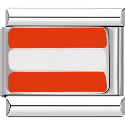 Austria Flag Charm Silver