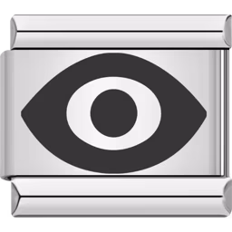 Black Evil Eye Charm Silver