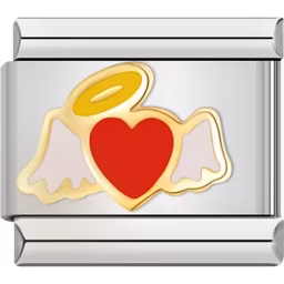 Angel Heart Charm Silver