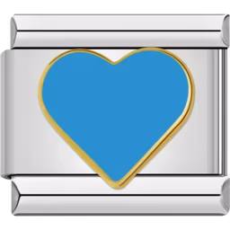 Blue Heart Charm Silver