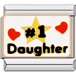#1 Daughter Charm Silver