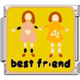 Best Friends Charm Silver