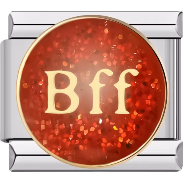 BFF Red Glitter Charm