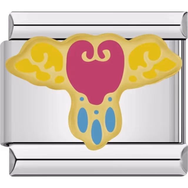 Angel Wings with Heart Charm