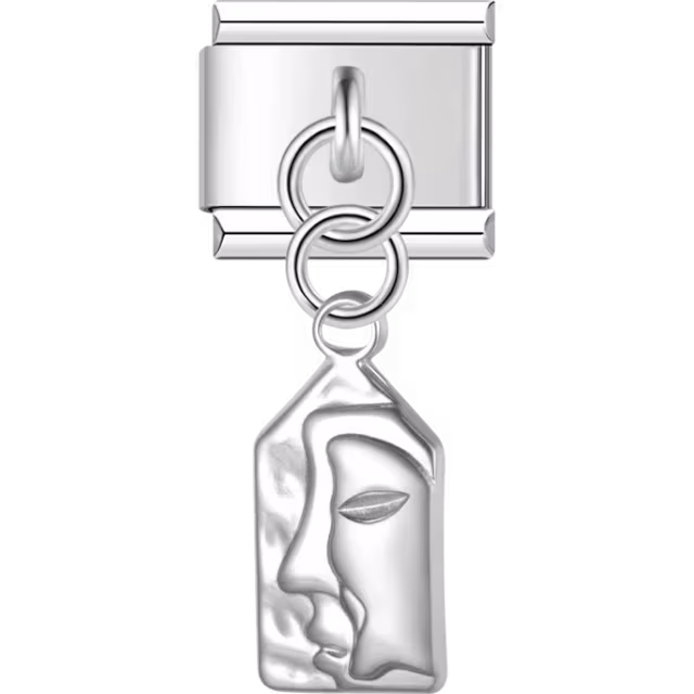 Abstract Face Dangle Charm