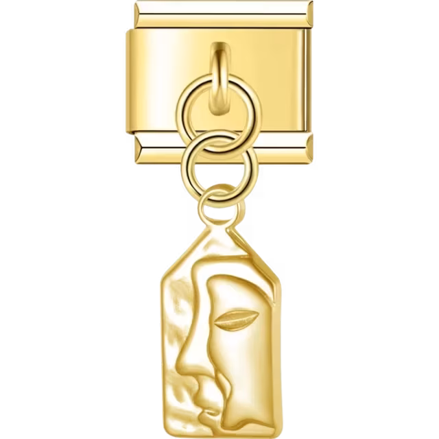 Abstract Face Dangle Charm