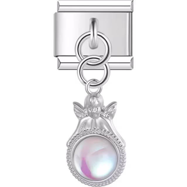 Angel with Pearl Dangle Charm