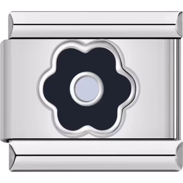 Black Flower Charm