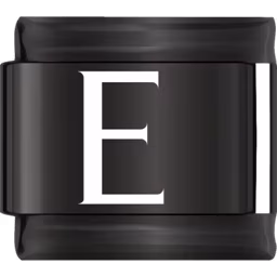 Black Letter E Charm Black