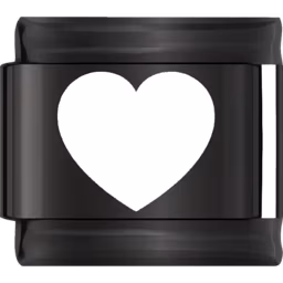 Black Heart Charm Black