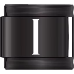 Black Letter I Charm Black