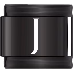 Black Letter J Charm Black