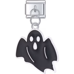 Black Ghost Charm Silver