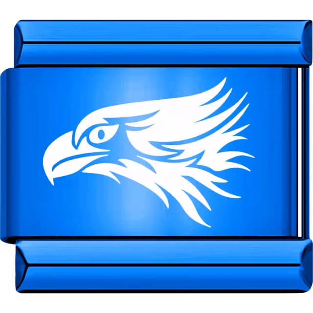 Blue Eagle Head Charm