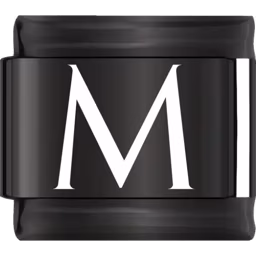 Black Letter M Charm Black