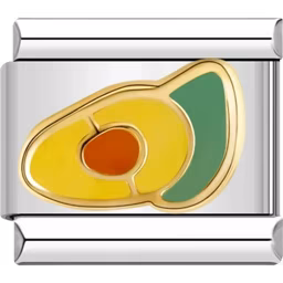 Avocado Slice Charm Silver